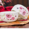 ceramic noodle bowl round edge with beautiful decal